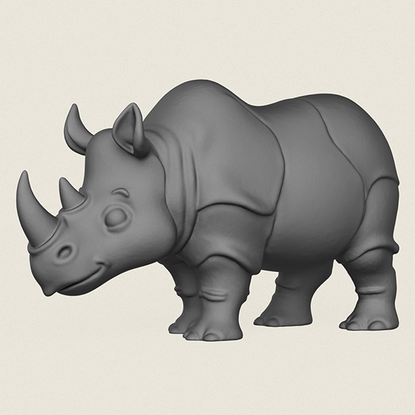 Rhino Print Ready 3D Model