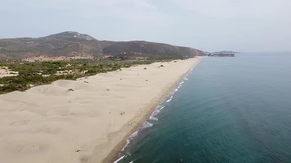 Desert dunes and the sea