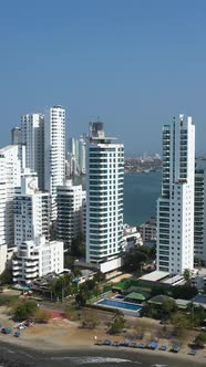 The Cartagena Colombia Aerial Vertical View