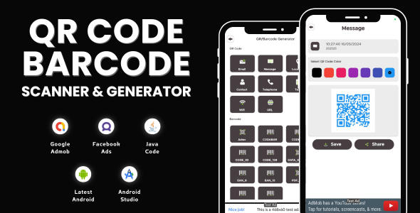 QR Code Barcode Scanner Generator with AdMob Ads Android