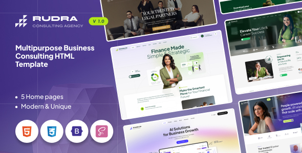 Rudra – Multipurpose Business Consulting HTML Template