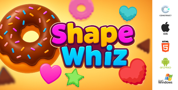 Shape Whiz – Puzzle and Brain Game Template | Construct 3