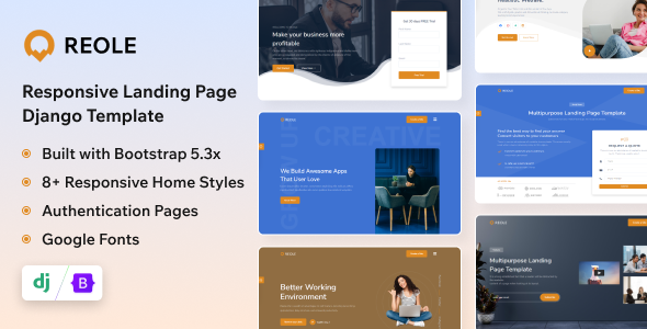 Reole - Django Responsive Landing Page Template