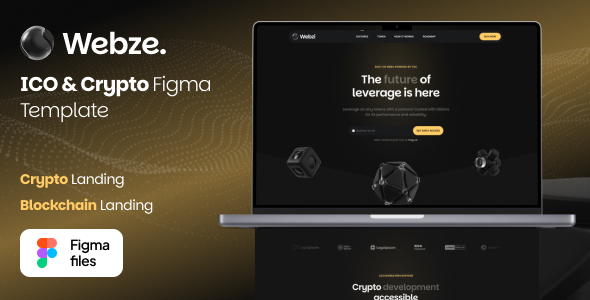 Webze - ICO & Crypto Landing Figma Template