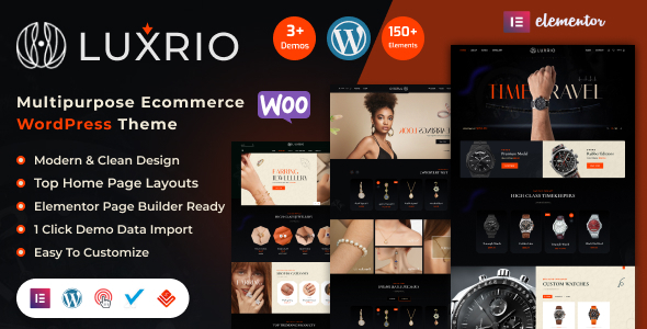 Luxrio – Jewellery & Fashion eCommerce WordPress Theme