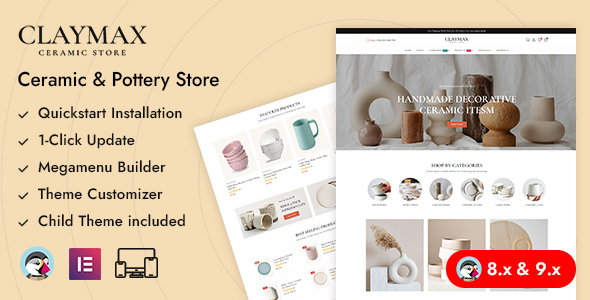 Claymax - Ceramic & Pottery Store Prestashop Responsive Theme