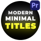 Modern Minimal Titles | MOGRT - VideoHive Item for Sale