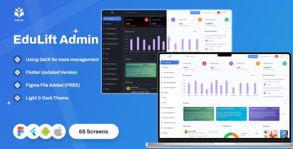 EduLift Admin Portal – Flutter Education Dashboard Template with PWA & Multi-Platform Support