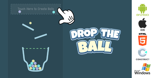 Drop the Ball – Puzzle Game Template in Construct 3