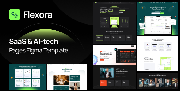 Flexora - Sass Startup Multipurpose Figma Template