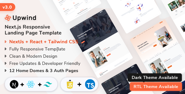 Upwind - NextJs Landing Page Template
