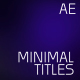Minimal Titles - VideoHive Item for Sale
