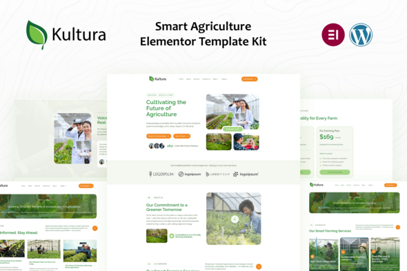 Kultura - Smart Agriculture Elementor Template Kit