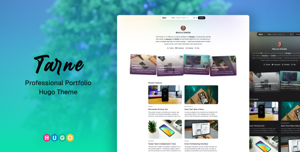 Tarne – Professional Portfolio Hugo Theme