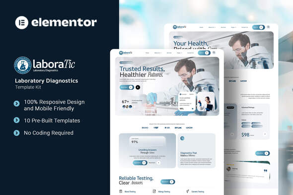 Laboratic - Laboratory Diagnostics Elementor Template Kit
