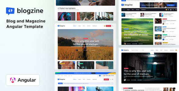 Blogzine - Angular Blog and Magazine Template