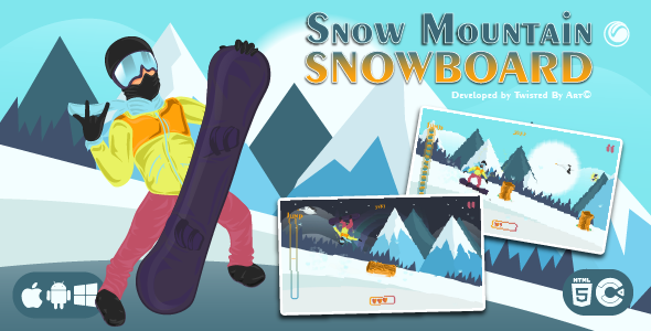Snow Mountain Snowboard - HTML5 Game Template