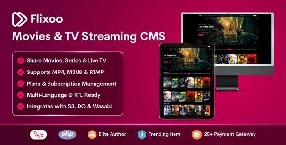 Flixoo – AI-Powered OTT CMS for Movies, Series & Live TV (Web + Mobile) with Monetization
