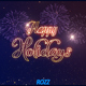 Happy Holidays Gold Line Flares Black - VideoHive Item for Sale