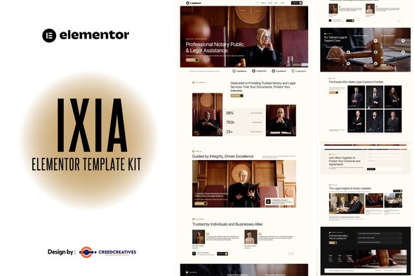 Ixia - Notary Public & Legal Services Elementor Template Kit