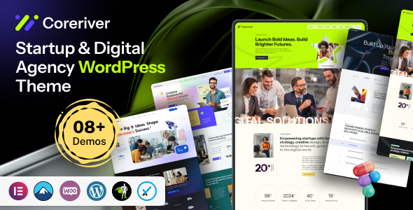 Coreriver - Startup & Digital Agency WordPress Theme