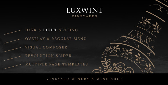 Luxwine - Wine WordPress Theme