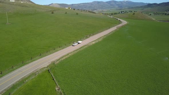 American Road Trip Through the Idaho Countryside