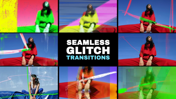 Grunge Glitch Seamless Transitions for After Effects