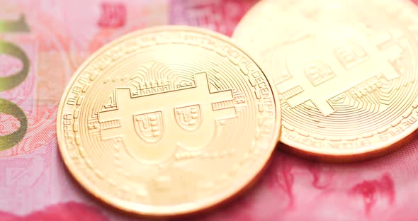 Bitcoin on RMB, Chinese banknote