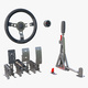 Steering Wheel Pedal Handbrake Racing Kit M1 - 3DOcean Item for Sale