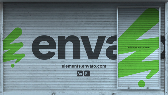 Garage Door Logo Opener | Industrial Sliding Reveal Animation for Video