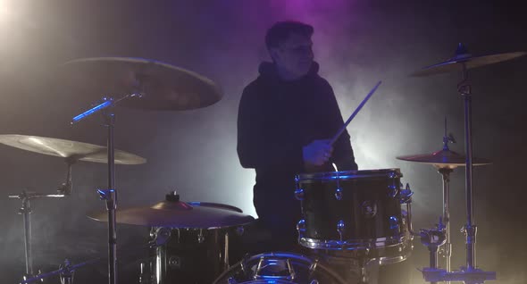 Young Man Playing Drums