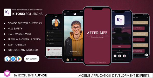 After Life | Simple Anonymous Dating App | Flutter UI Kit