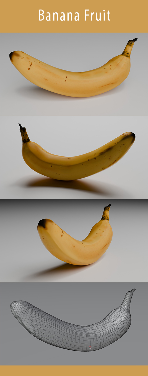 Banana Fruit 3d Model