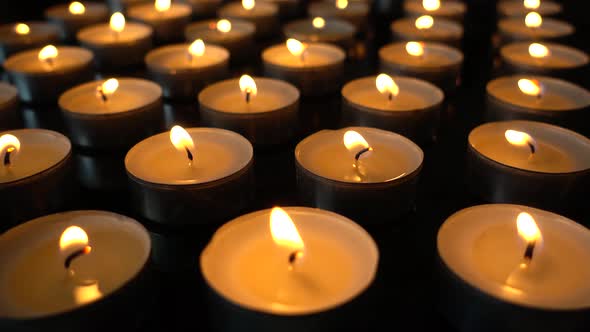 Candles on a Black Background