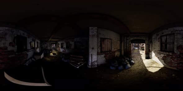 VR360 View of Old Abandoned Factory