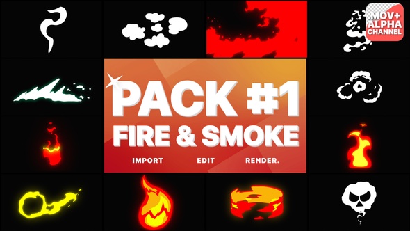 Fire And Smoke Pack 01 | Motion Graphics