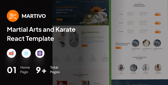 Martivo - Martial Arts and Karate React Template
