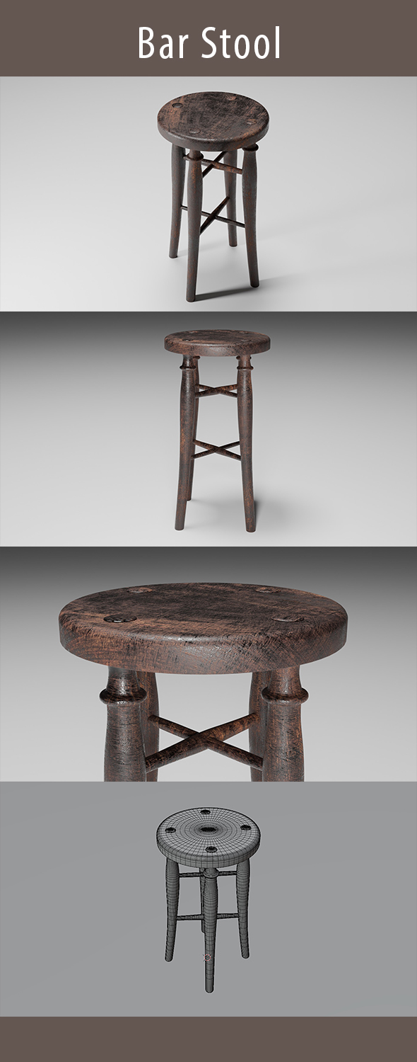 Bar Stool 3d Model