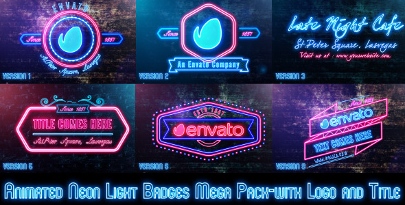 Neon Lights Badges