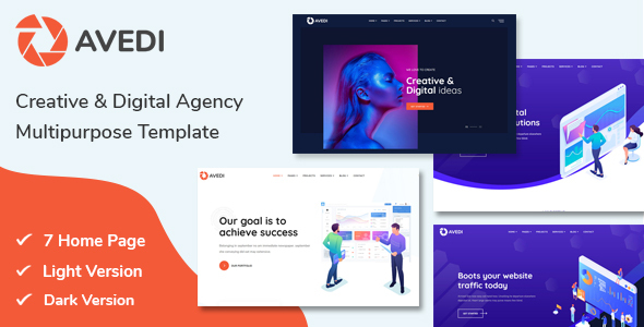 Avedi - Creative Digital Agency Template