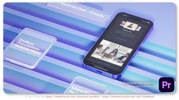 Stylish Mobile Mockup - Adobe Premiere Presentation