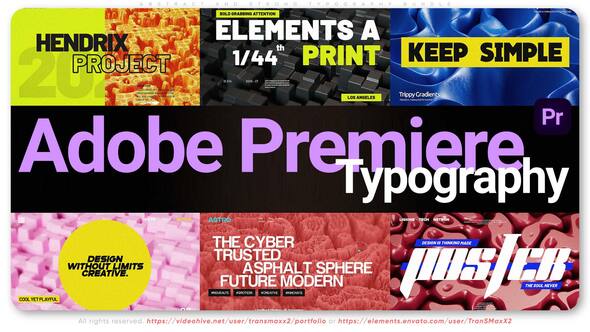 Abstract and Strong - Adobe Premiere Typography Bundle