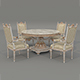 Classic European style Dining Table and Chairs 64 - 3DOcean Item for Sale