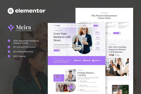 Meira - Feminime Business Coaching Elementor Template Kits