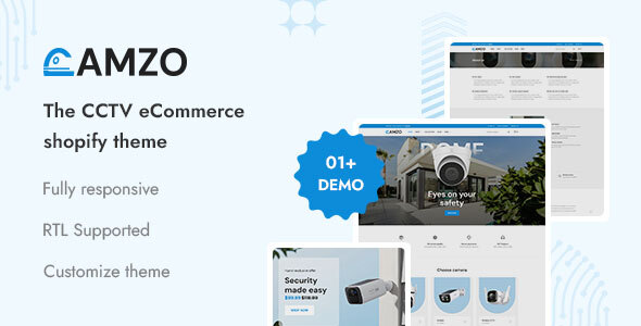 Amzo - CCTV & Camera eCommerce Shopify 2.0 Theme