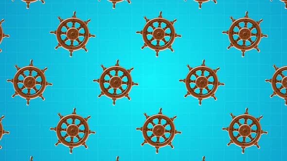 Pirate Wooden Ship Wheel Background