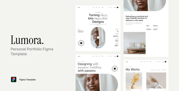 Lumora - Personal Portfolio Figma Template