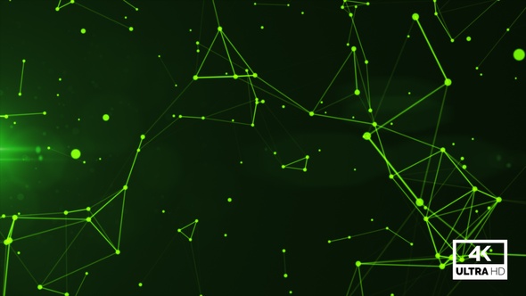 Plexus Background With Connected Lines Green