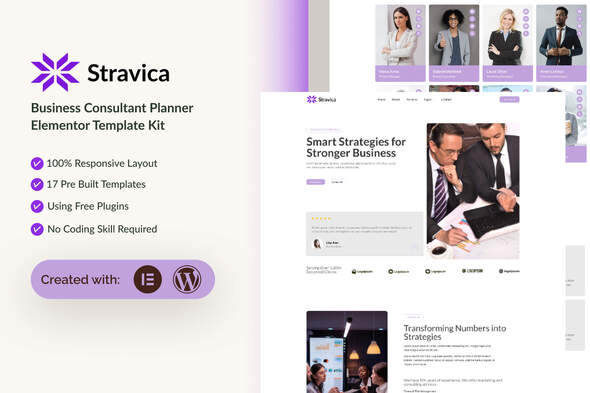 Stravica - Business Consultant Elementor Template Kit